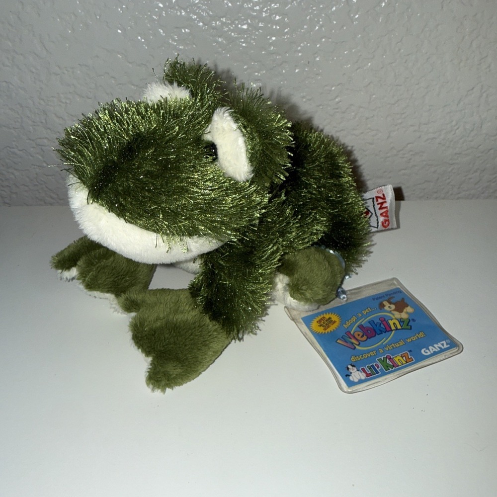 NWT Webkinz Lil' Kinz Frog HS001 Plush Toy w/ SEALED CODE!